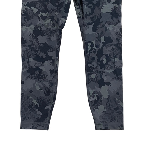 Lululemon Wunder Train High-Rise Tight 25" Hidden Heritage Black Lace Size 10 - Picture 4 of 7